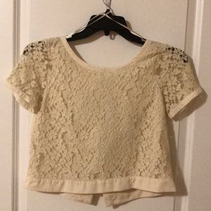 Lauren Conrad lace bow back top